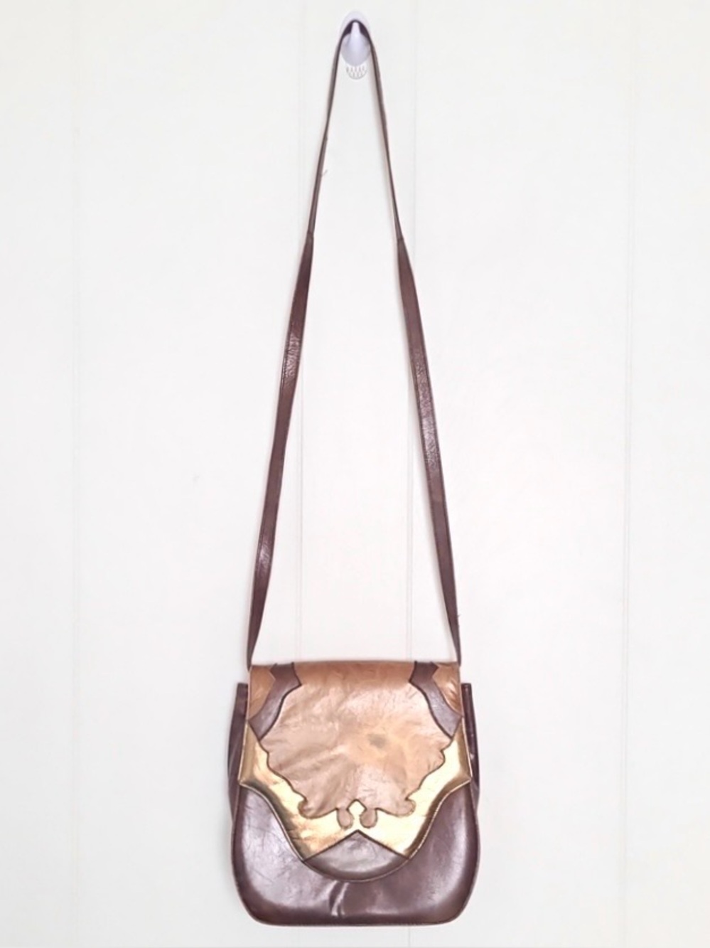 Vintage Margaret Jerrold Leather Saddle Bag Spain Boho Crossbody